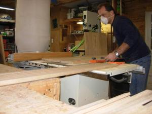 Ripping down the sides and shelves.