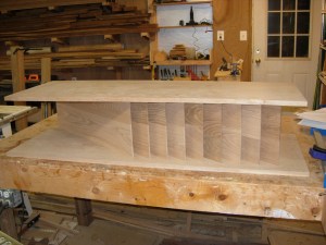 Test assembly of the ambo panel slats