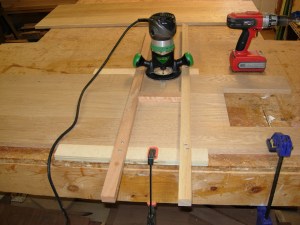 Routing out the dados in the sides