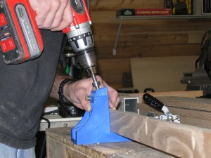 Drilling the pocket holes