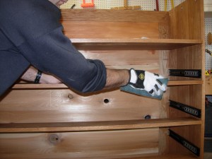 Wearing gloves to finish...