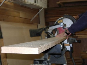 Cutting the 6' long boards