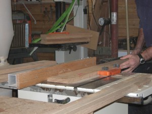 Ripping the boards down to size