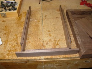 Grooves cut for the glass