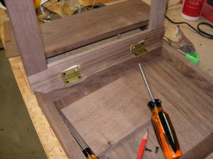 locating hinges with double-sided tape