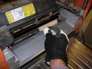 Carefully changing the blades