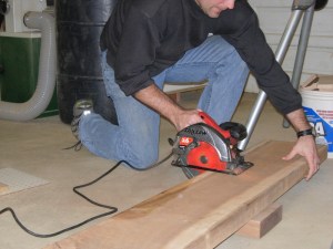 Cutting the rough blank for the guitar body
