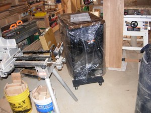 On the dollie and into the shop