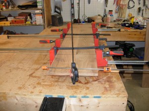 Glueing up the divider