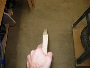 The curvy board that will become my shelves