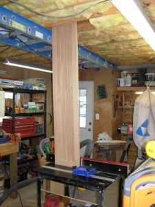 Removing a bit of insulation to have room to cut the door ends