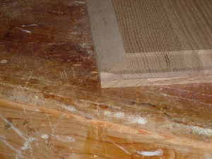 Notched a corner with the bit by accident