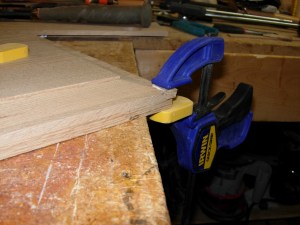 Glueing in the oversized plug