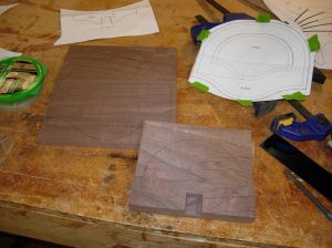 Pattern traced for cutting