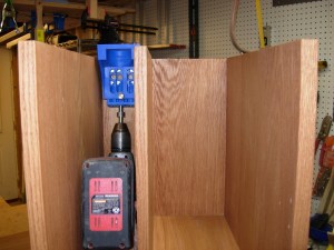 Drilling the pocket holes