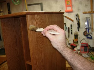 Brushing Urethane on the outside