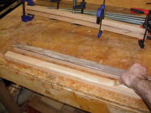 glueing up the front legs