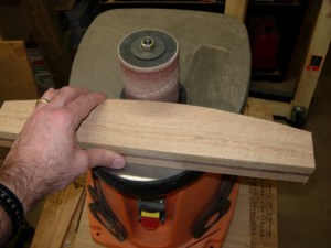 Sanding a stretcher