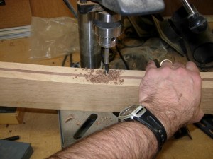 Sanding a stretcher