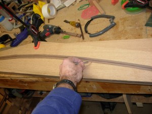 Tracing the first leg to make the second