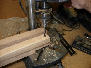 Counter-boring the front legs