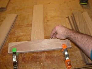 Laying out the stretcher