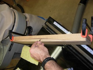 Laying out the seat scoop