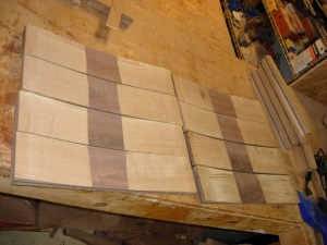 All 8 seat pieces cut and rough sanded