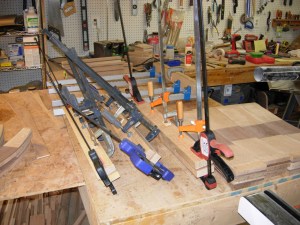 Glueing up the front legs