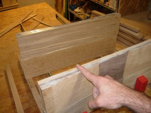 Glueing the seat boards together