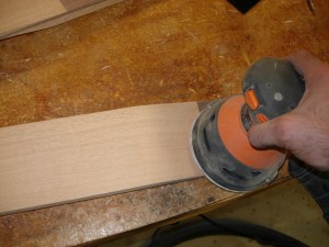 Finish sanding them with the orbital