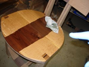 First coat of tung oil