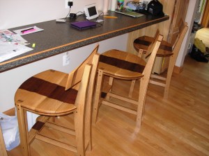 Finished pub chairs-side