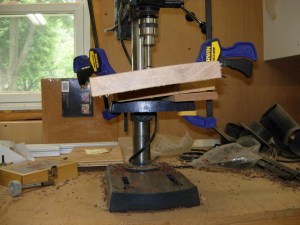 Setting up for drilling angled holes