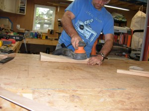 Sanding the seat curve