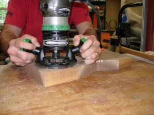 Routing the rest of the jack cavity