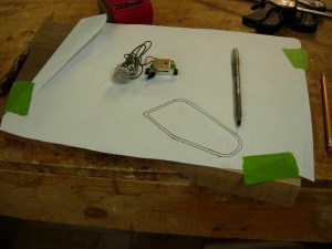 Tracing out the pocket for the controls