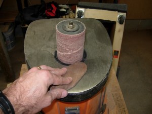 cleaning up the edges of the cover