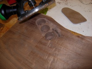 Routing out the thickness of the cover