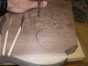 Drilling the screw holes