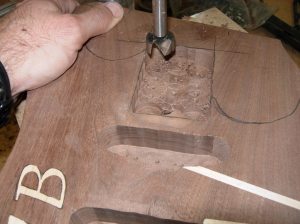 Neck pocket roughed out