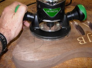 Routing the rest of the neck pocket