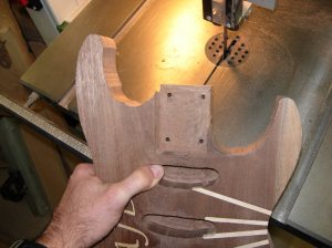 Top of guitar roughed out