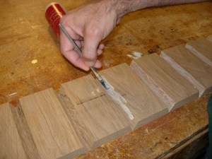 Glueing the beveled edges