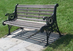 An old park bench