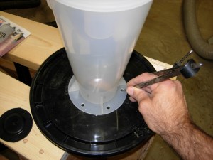 Marking the bolt holes