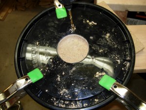 Drilling the bolt holes