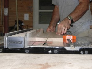 First 22.5 degree cut