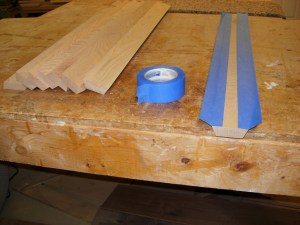 Painter's tape on the back