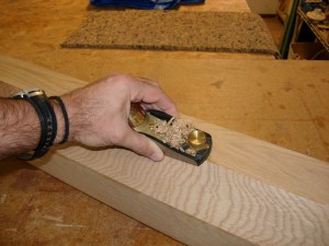 Planing off some of the glue